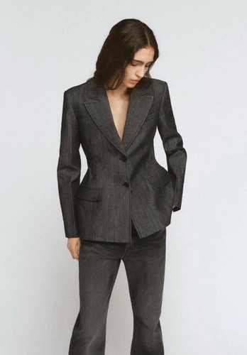 Blazer denim zara donna - blazer,