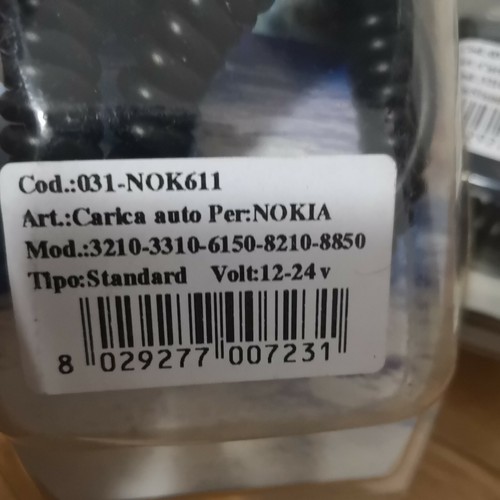 Caricabatterie auto nokia mod - caricabatterie,