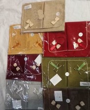 Tris centrini in tessuto Juta