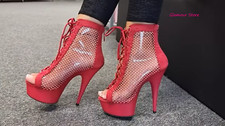 Sexy Suede Ankle Boots Heel 15