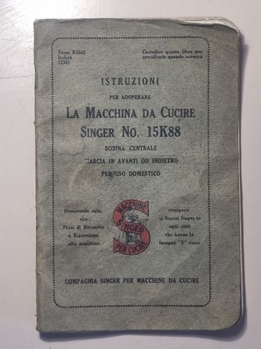 Libretto originale epoca - originale, d’epoca