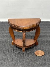 Casa delle bambole miniatura fine tavolo ingresso legno vintage 2,25x2,75x1,5 DIFETTOSA