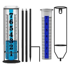 Misuratore pioggia 7" misuratore esterno grandi numeri trasparenti con palo giardino prato 