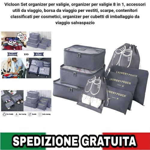 Set organizer valigie pezzi - set,