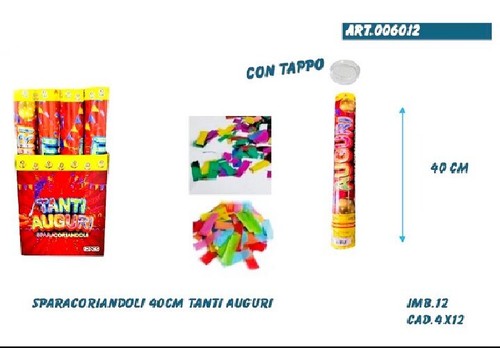 Tubo spara coriandoli tanti - tubo,