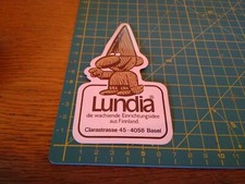 ADESIVO STICKER VINTAGE KLEBER gnomo in legno lundia 