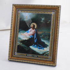 AGONIA DI CRISTO nel GIARDINO icona ortodossa, icone cristiane bizantine 5,5x6,7"