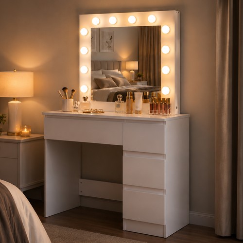 Toeletta trucco con luci - con,