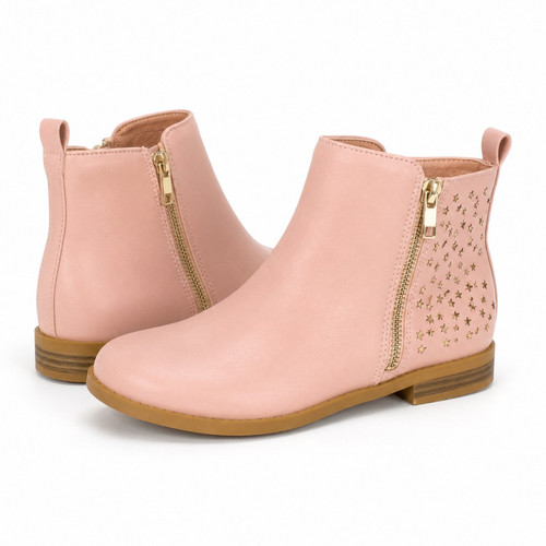 Stivaletti rosa bambina zip