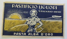 bn33 vecchia etichetta pastificio liguori gragnano napoli pasta alba d'oro