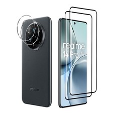 Wookfiss Vetro Temperato per Realme 14 Pro 5G, 2 Pezzi 3D Pellicola Protettiva+ 