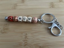 Key Chain Alphabet Name Wood