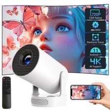 Mini Proiettore Portatile 4K per Camera da Letto - Cinemaster Pro HD Telefono Home Theater