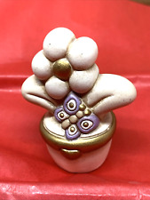 VASETTO THUN CON MARGHERITA E FARFALLA ALI VIOLA E ORO