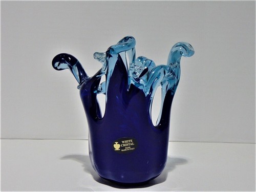 Vaso bianco cristallo - , cobalto