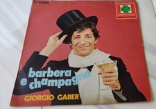 GIORGIO GABER LP BARBERA E CHAMPAGNE. Vinile vintage 1970.