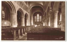 Chester St Johns Church Nave - Vintage Real Photo Postcard N33