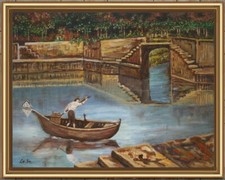 ARTE NAIF BARCAIOLO BARCA SUL