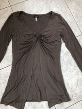 ARMANI Jean Donna  T-shirt Taglia XS Maglia Woman TORTORA con Arricciatura Petto