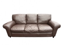Natuzzi Brown Leather Sofa