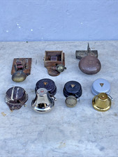 Suonerie campanelli Legno MATERIALE ELETTRICO VINTAGE Lotto 7 Pezzi