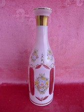 Elegante Bottiglia Di Cristallo (Caraffa) Lavorata E Dipinta Boemia 31Cm !