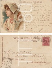 COSTUME ROMANO - CARTOLINA ILLUSTRATA (ROMA) 1900