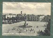 CARBONARA DI BARI. Piaza Umberto I. Cartolina d'epoca viaggiata nel 1955