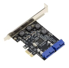 PCIE USB 3.0 USB3 - 2 Porte Interne 19 Punti Chipset NEC - Profilo Alto + Basso