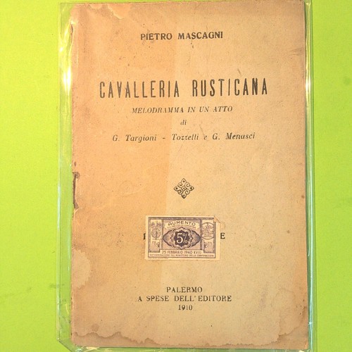Cavalleria rusticana libretto - rusticana,
