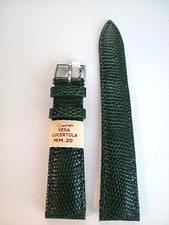 1 CINTURINO PELLE DI VERA LUCERTOLA IGUANA NUOVO DA 20 mm. COLORE VERDE