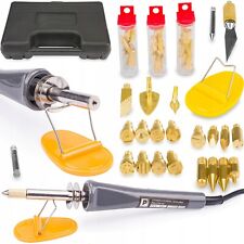 Kit Pirografia Legno 22 Punte 60W Pirografo Saldatore Portatile in Valigetta
