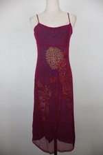 CUSTO BARCELONA VESTITO BRETELLE DONNA TG L WOMAN CASUAL VINTAGE DRESS ABITO