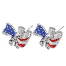  2 Pcs Orecchini Fiocchetto Con Strass Per Le Vacanze Di Dichiarazione