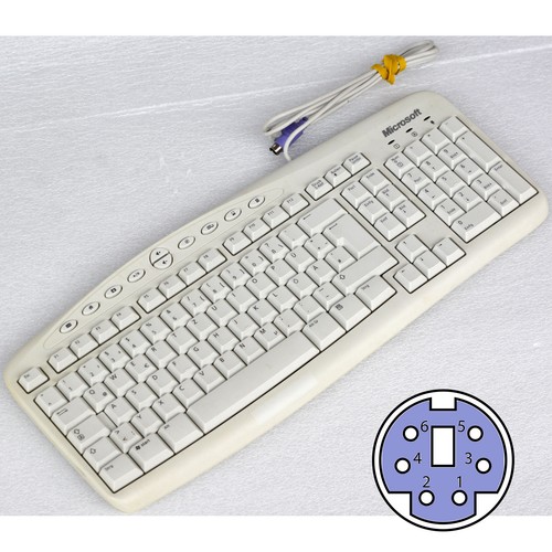 Tastiera vintage microsoft ps2 - tastiera,
