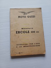 Moto Guzzi Ercole 500 1960 motocarro manuale uso manutenzione italiano originale
