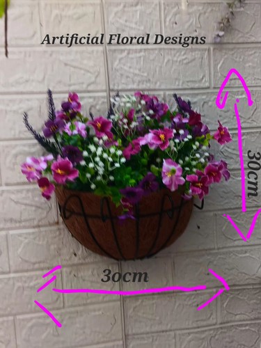 Cesto parete con fiori - cesto, da