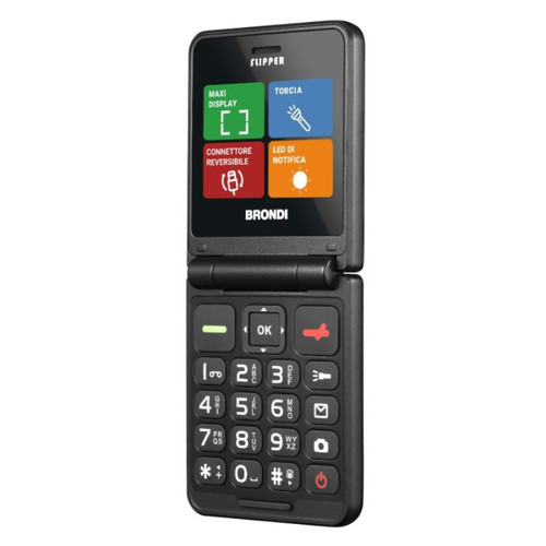 Telefono brondi flipper black - telefono,