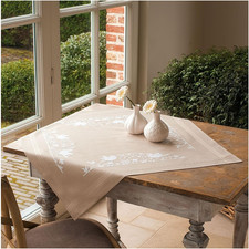 Ricamo Punto Croce Kit Prestampato Tovaglie Uccelli Bianchi Biancheria Da Tavola