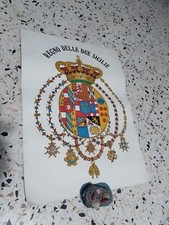 STEMMA REGNO DELLE DUE SICILIE SU CARTONCINO INDEFORMABILE CM 75X60 CIRCA. 