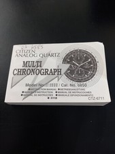 MANUALE FUNZIONAMENTO CITIZEN ANALOG QUARTZ MULTI CHRONOGRAPH CTZ-6711