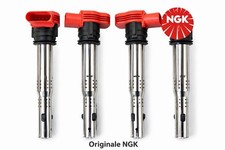 Kit 4 Bobine NGK R8 rosse Golf