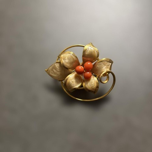 Spilla corallo retrò vintage
