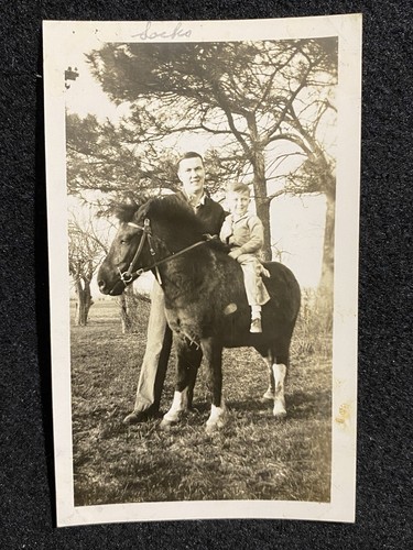 Uomo bambino cavallo - e,