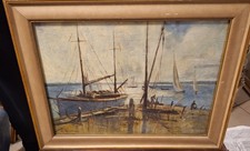 Dipinto A Olio Su Tela MARINA