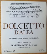 Wine labels ITALY DOLCETTO