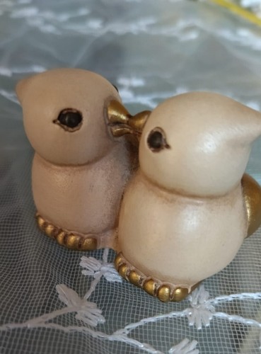 Coppia uccellini avorio - coppia, di
