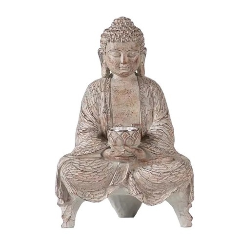 Statua buddha solare lampada - solare,