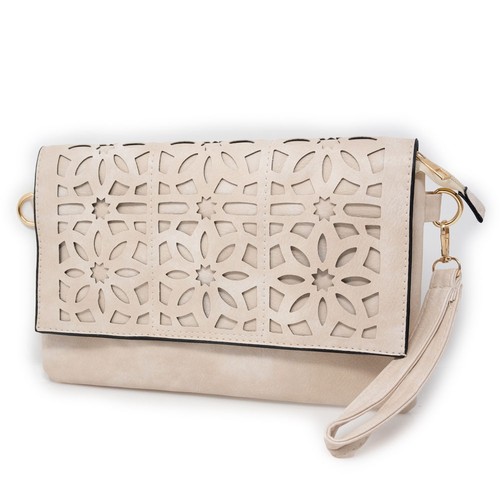 Pochette beige traforata - , borsa