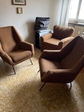 Poltrone Vintage anni '60, Design Italiano, 2 poltrene uguali e un divano letto